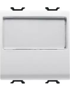 Gewiss GW10191 Button 2m 1p na 10a beleuchtbares Namensschild weiß